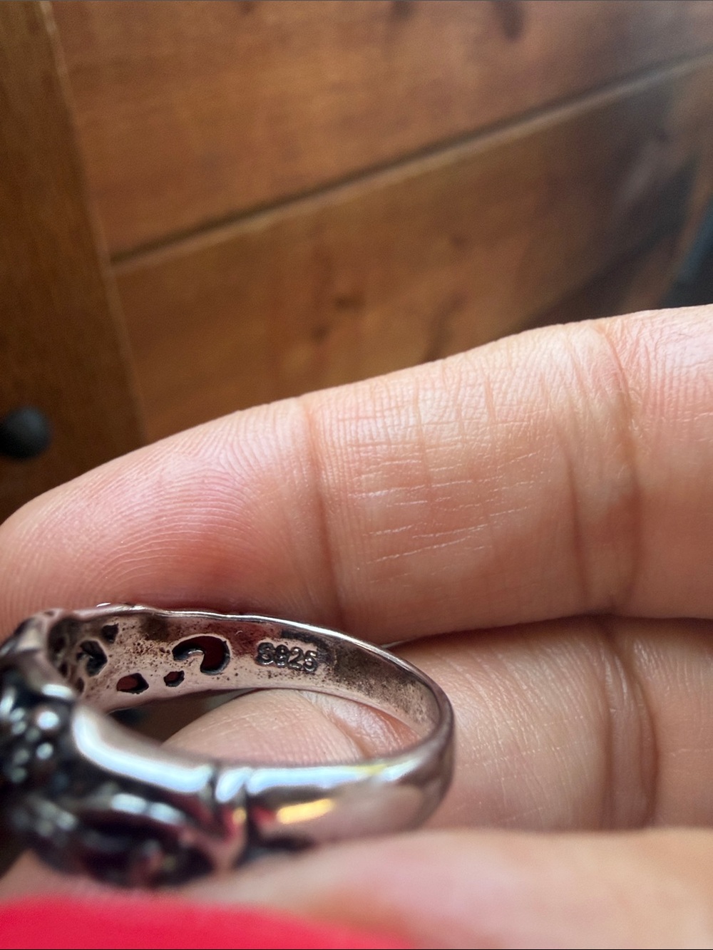 Intricate Floral Sterling-Style Silver Ring in Silver - Picture 3 of 3